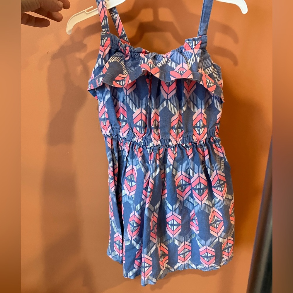 Geometric Patterned Sleeveless Dress
